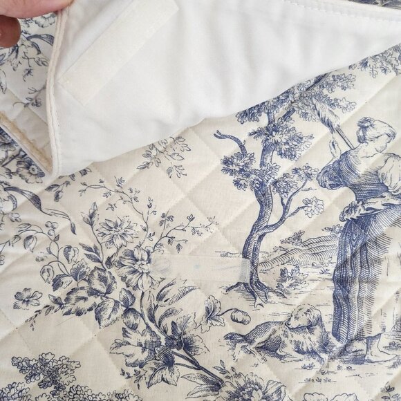 Vtg Eximious London Excellent Distinguished Emine Blue Toile Case‎ Makeup Pouch - Picture 13 of 16